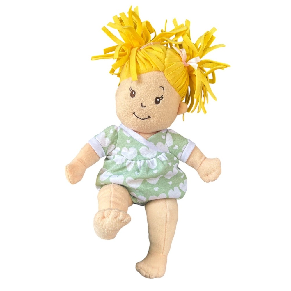Baby Stella Manhattan Toy 14" Blonde Hair Sewn Brown Eyes Doll Weighted Bottom